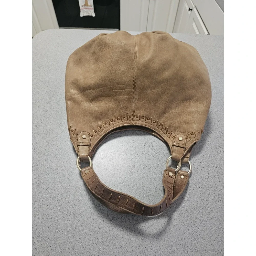 Sigrid Olsen Vintage HoBo‎ Camel Color Leather Shoulder Bag Good Clean